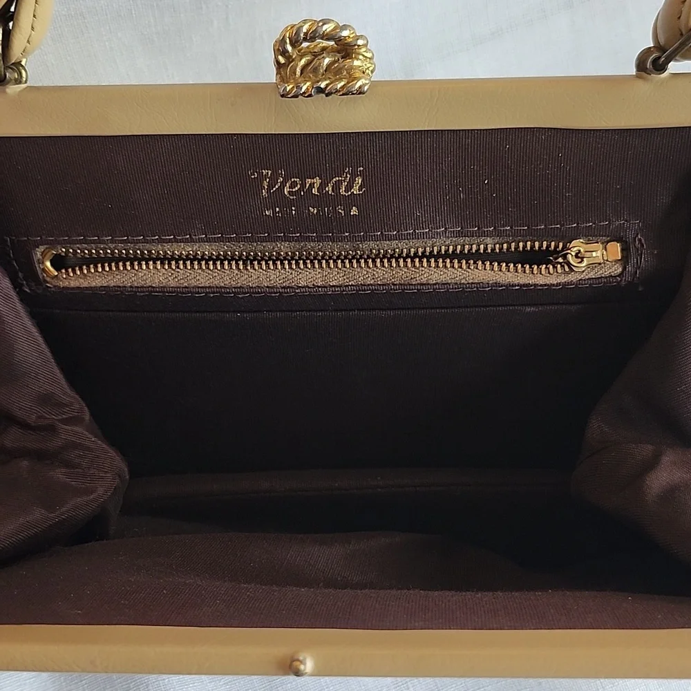 Vintage Verdi USA Ex Cond Kelly Style Tan Handbag, $64